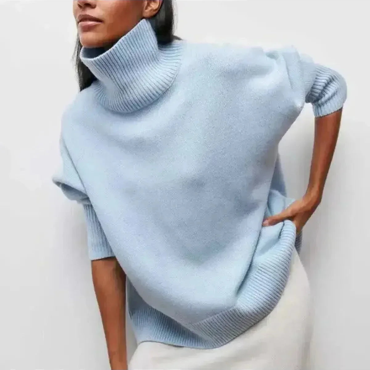 Clara | Women's Turtleneck Knit Sweater with Relaxed Fit