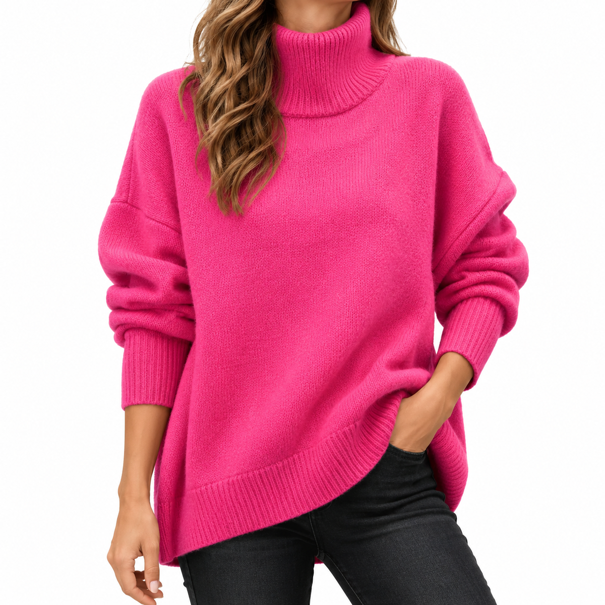 Clara | Women's Turtleneck Knit Sweater with Relaxed Fit