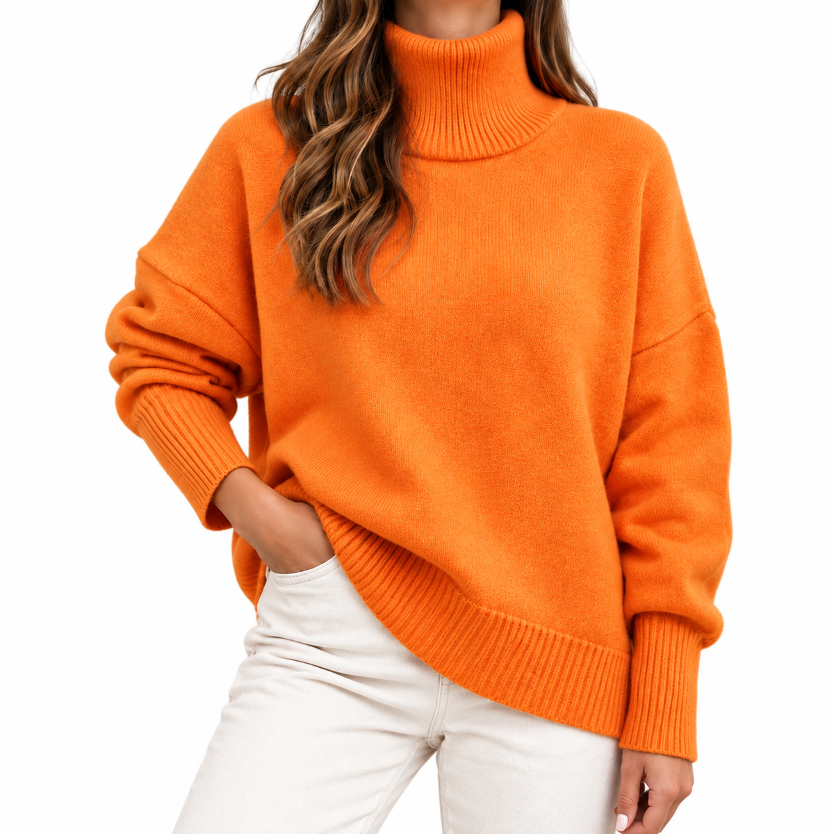 Clara | Women's Turtleneck Knit Sweater with Relaxed Fit