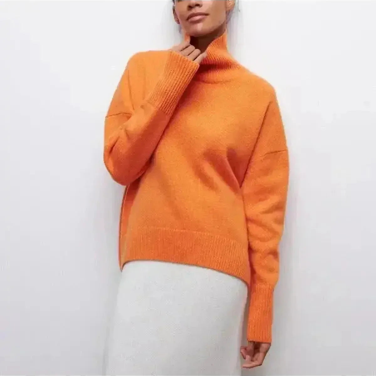 Clara | Women's Turtleneck Knit Sweater with Relaxed Fit