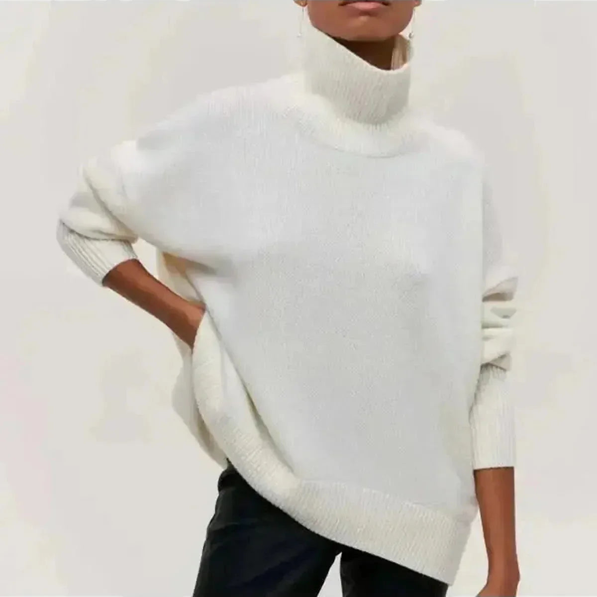 Clara | Women's Turtleneck Knit Sweater with Relaxed Fit