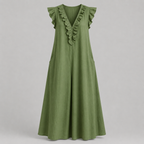 Corinne Linen Blend Maxi Dress