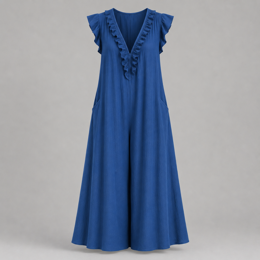Corinne Linen Blend Maxi Dress