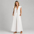Corinne Linen Blend Maxi Dress