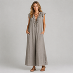 Corinne Linen Blend Maxi Dress