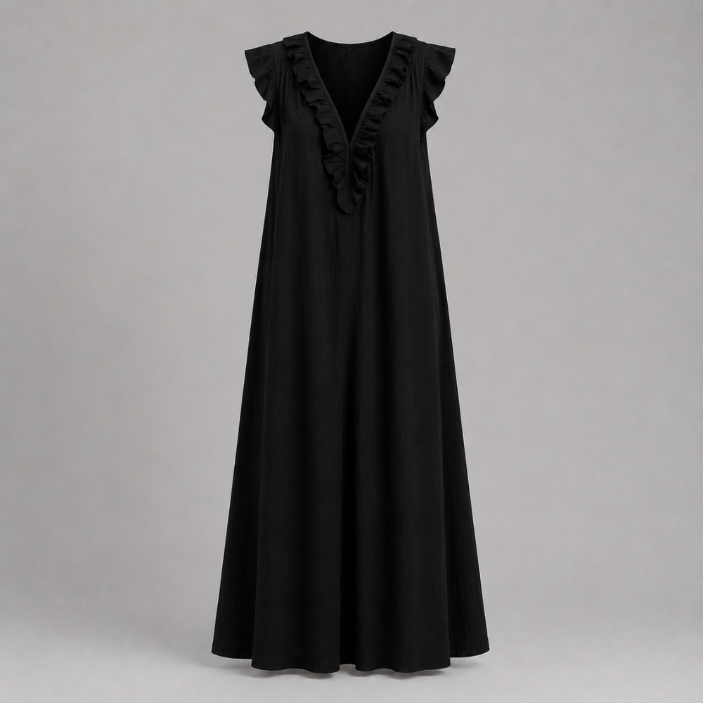Corinne Linen Blend Maxi Dress