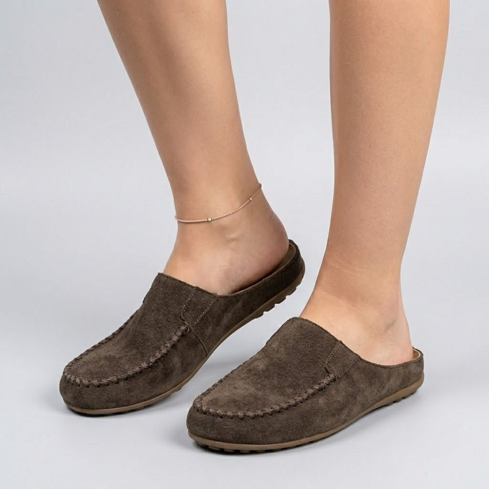 Darcie Leather Mule Loafers