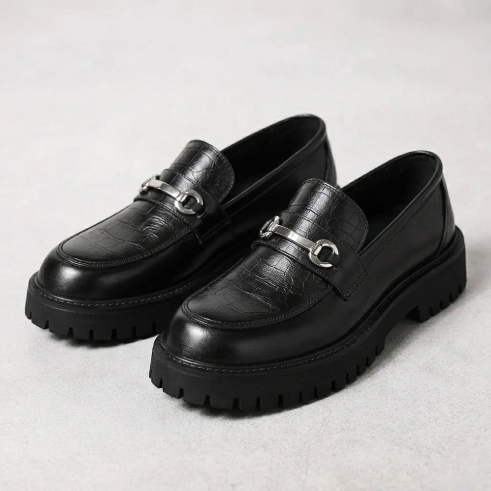 Dominic Croc Panel Lug Loafers