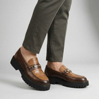Dominic Croc Panel Lug Loafers