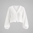 Elara Linen Button Blouse