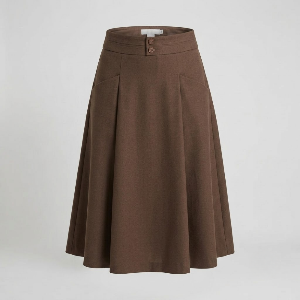 Genevieve Pleated Midi Skirt