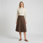 Genevieve Pleated Midi Skirt