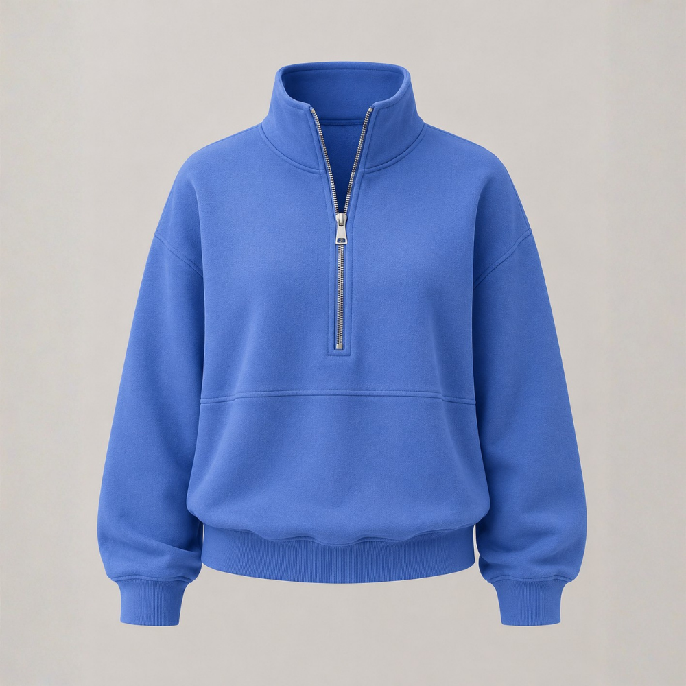 Harper | Half-Zip Cropped Pullover & Jogger Set