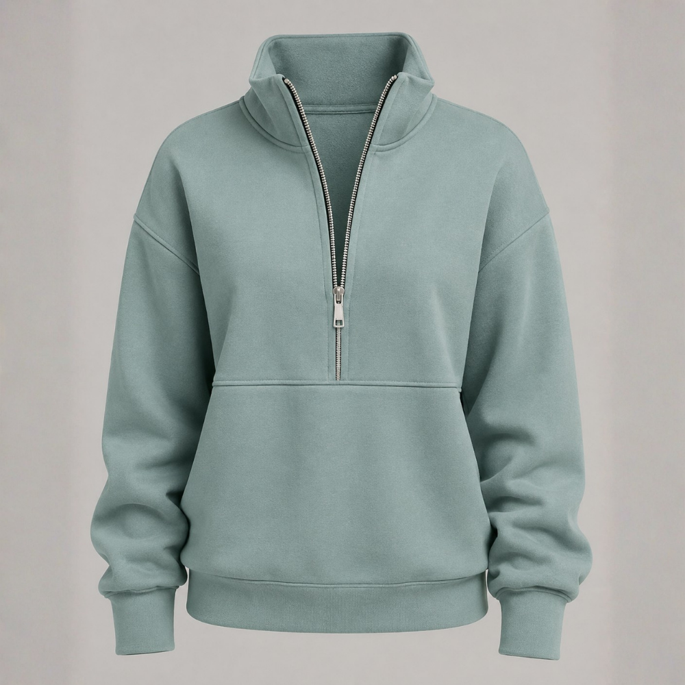 Harper | Half-Zip Cropped Pullover & Jogger Set