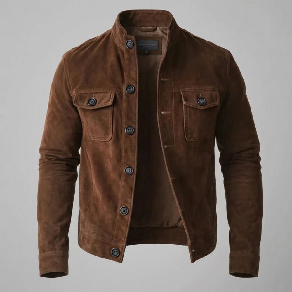 Henry | Italian Suede Stand-Collar Jacket