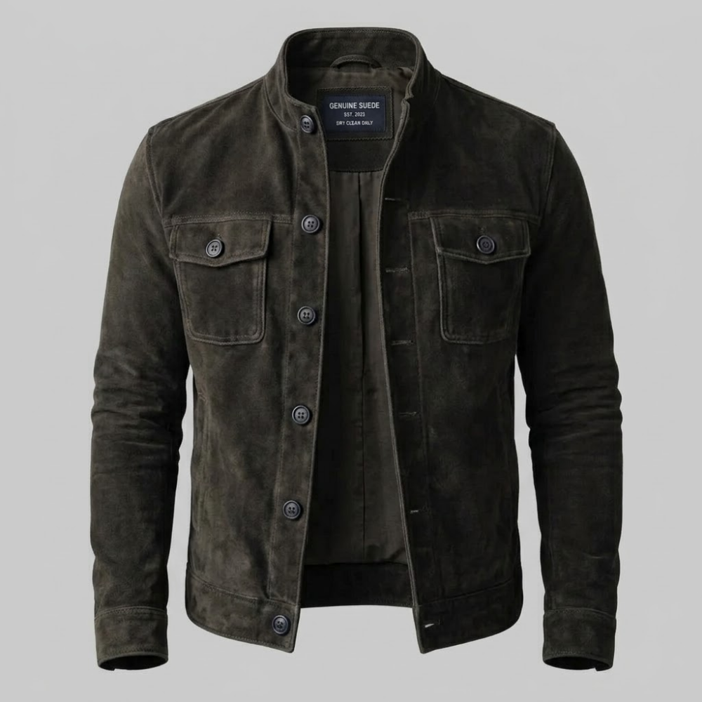 Henry | Italian Suede Stand-Collar Jacket