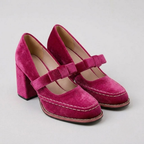 Isabella Velvet Block Heel Loafers