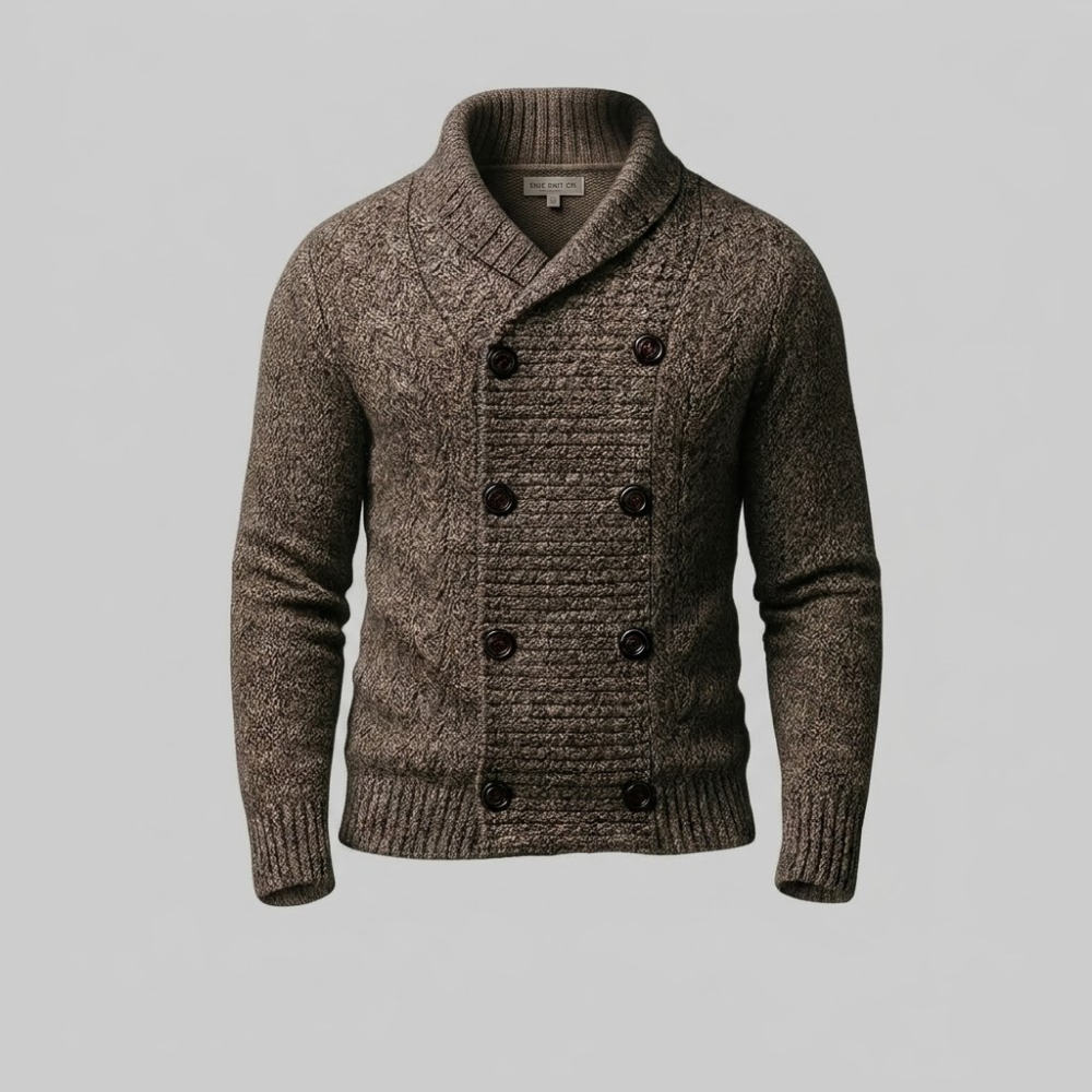 Langford | Double-Breasted Shawl Collar Cardigan