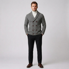 Langford | Double-Breasted Shawl Collar Cardigan