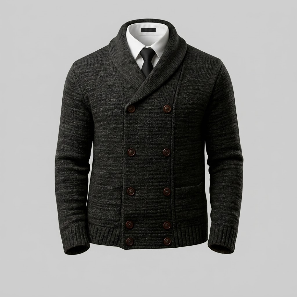 Langford | Double-Breasted Shawl Collar Cardigan