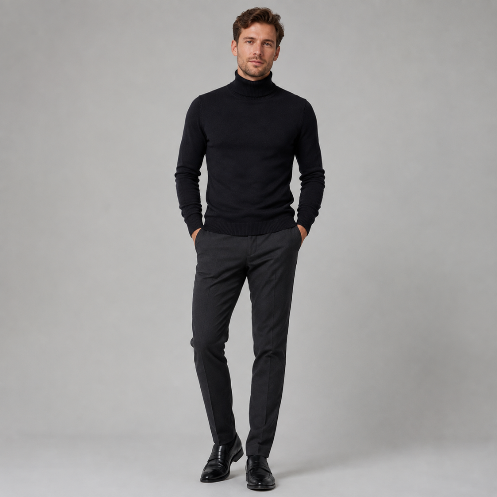 Lucas | Slim-Fit Turtleneck Knit Sweater
