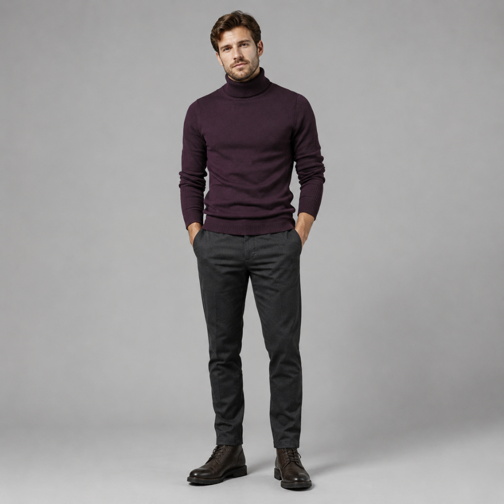Lucas | Slim-Fit Turtleneck Knit Sweater