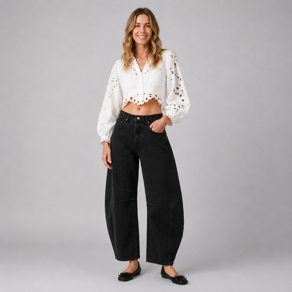 Lucas Wide Leg Denim Jeans