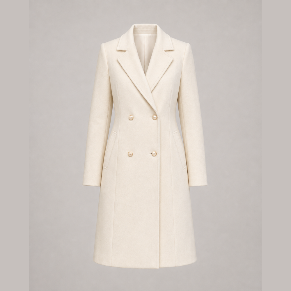 Madison | Double-Breasted Flared Wool-Blend Coat
