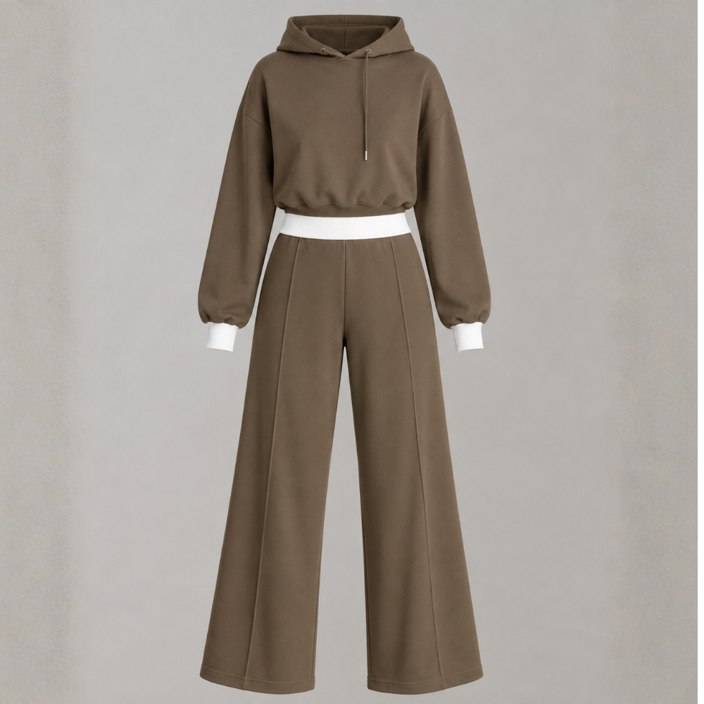 Madison | Cropped Hoodie & Wide-Leg Tracksuit Set