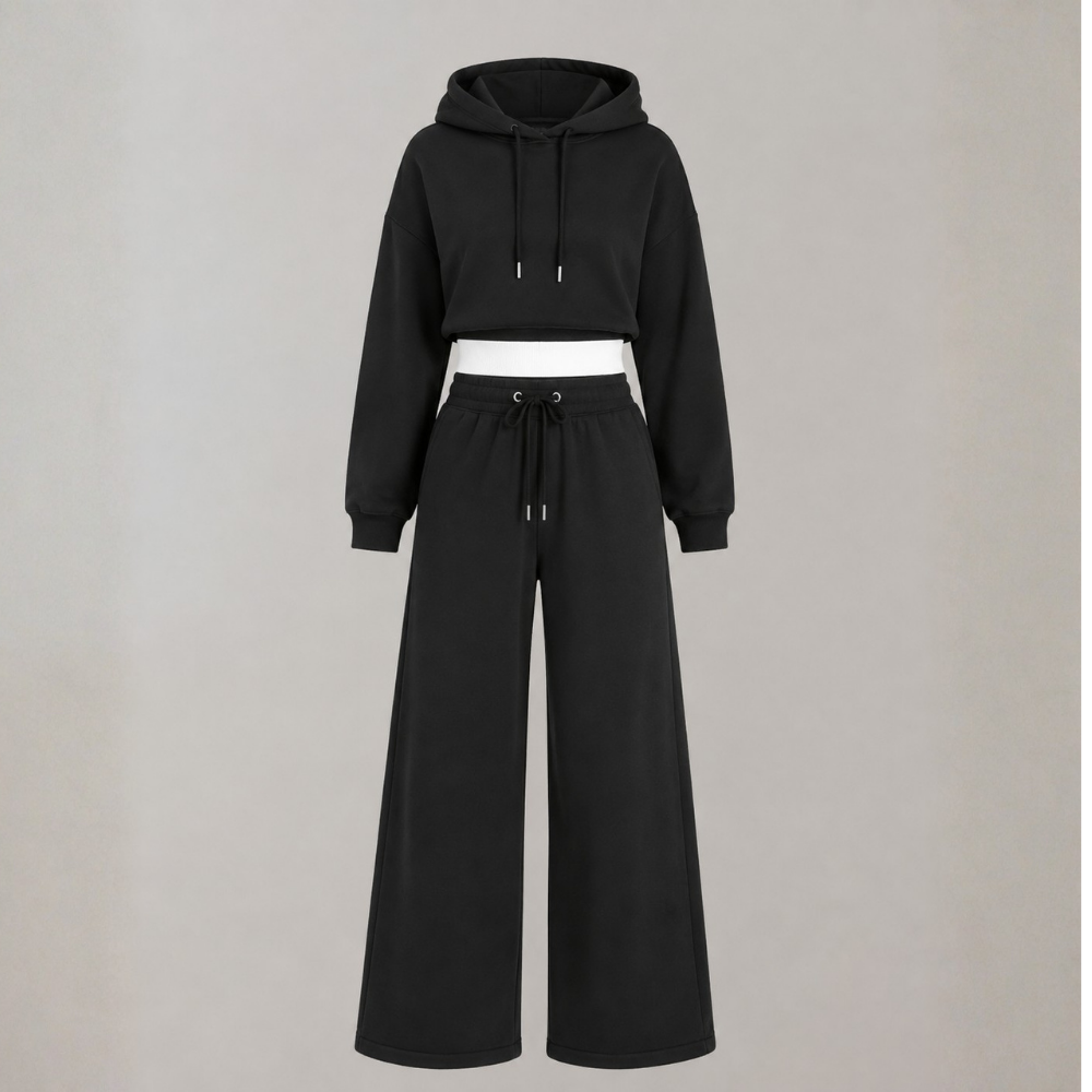 Madison | Cropped Hoodie & Wide-Leg Tracksuit Set