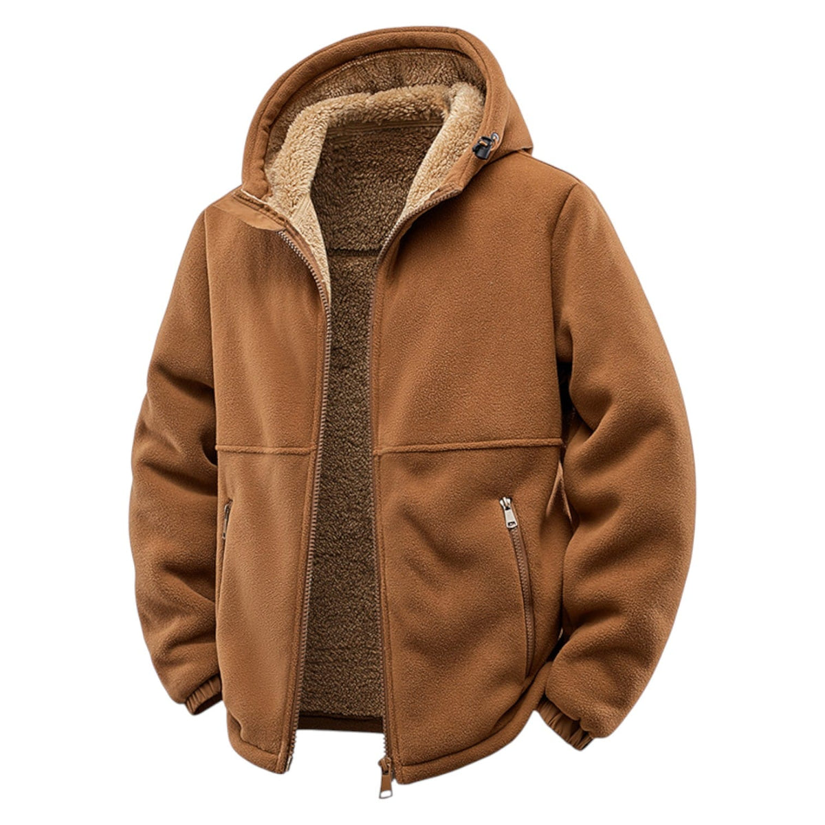 Mason | Men's Fleece Hooded Jacket with Full Zip and Side Pockets