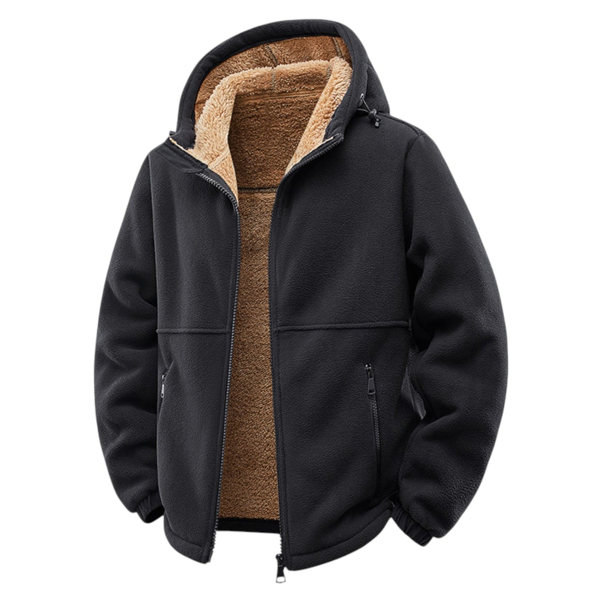 Mason | Men's Fleece Hooded Jacket with Full Zip and Side Pockets