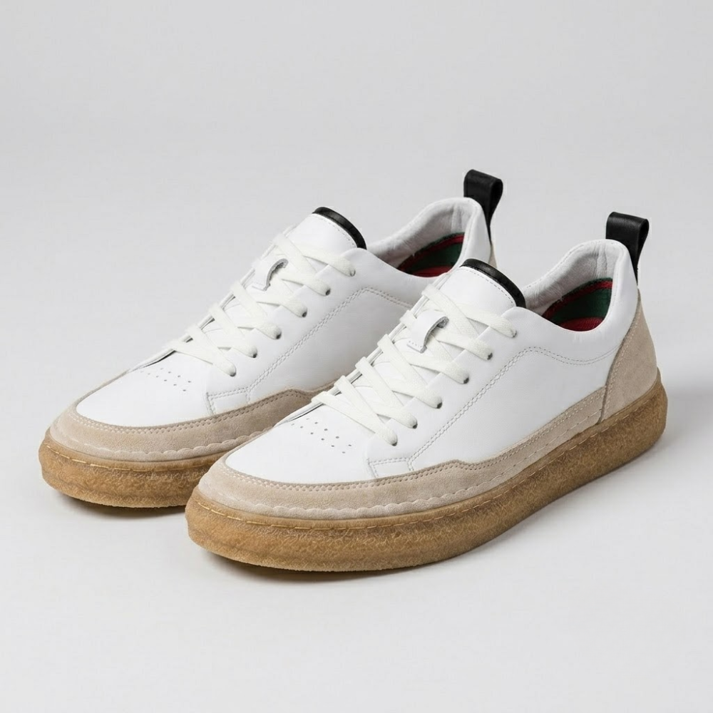 Matteo Leather Court Sneakers