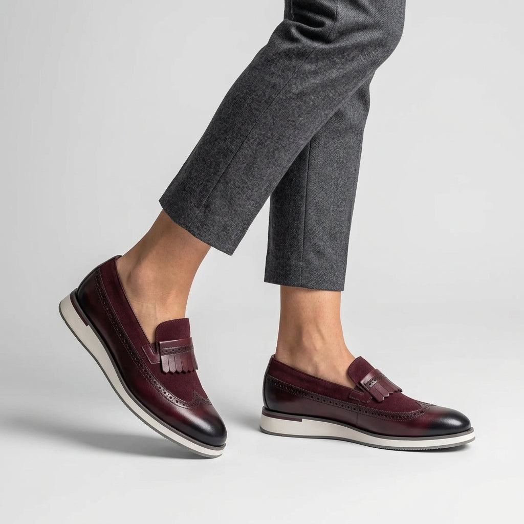 Bennett | Men's Penny Loafers with Metal Accent and Low Profile Sole