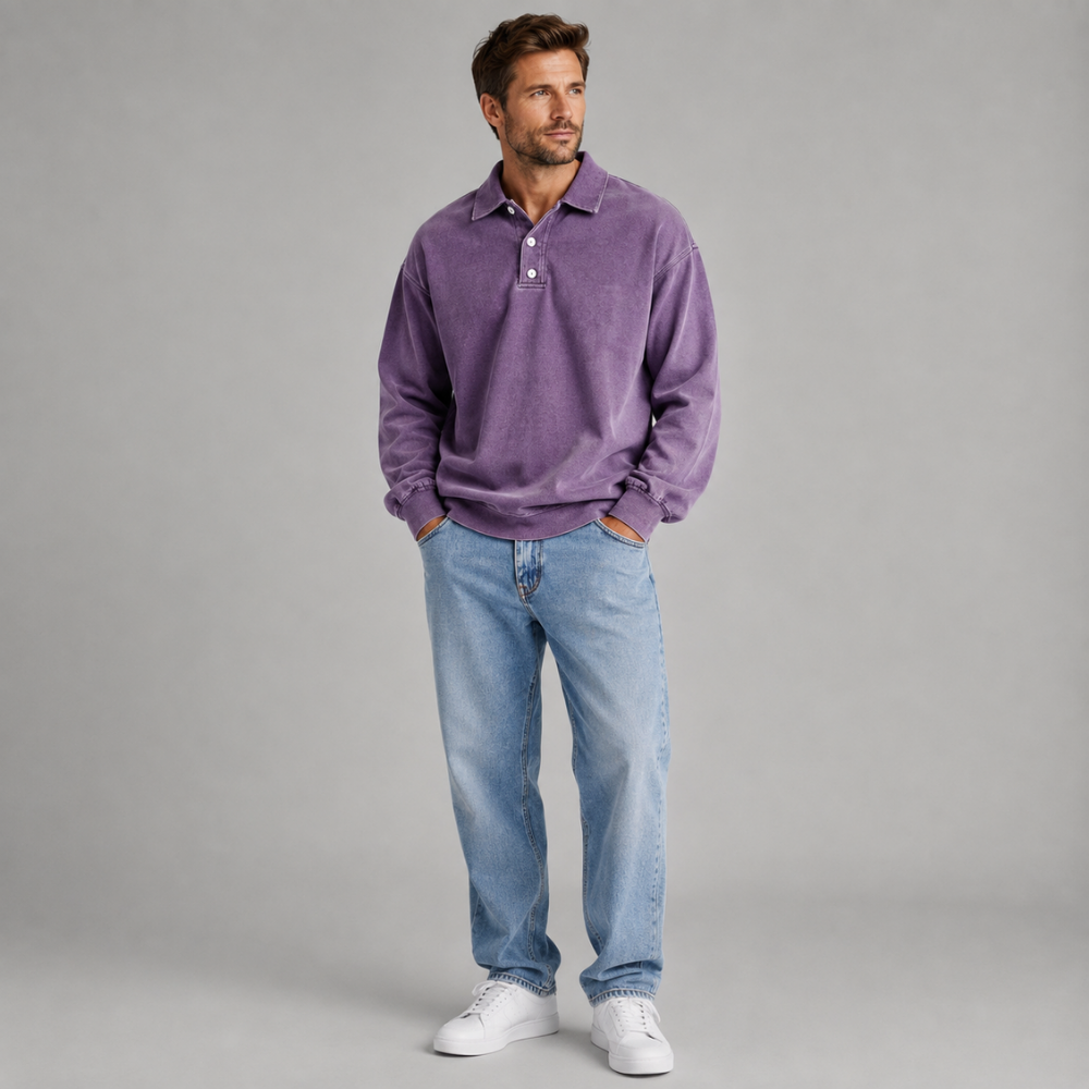 Oliver | Vintage Relaxed-Fit Long Sleeve Polo