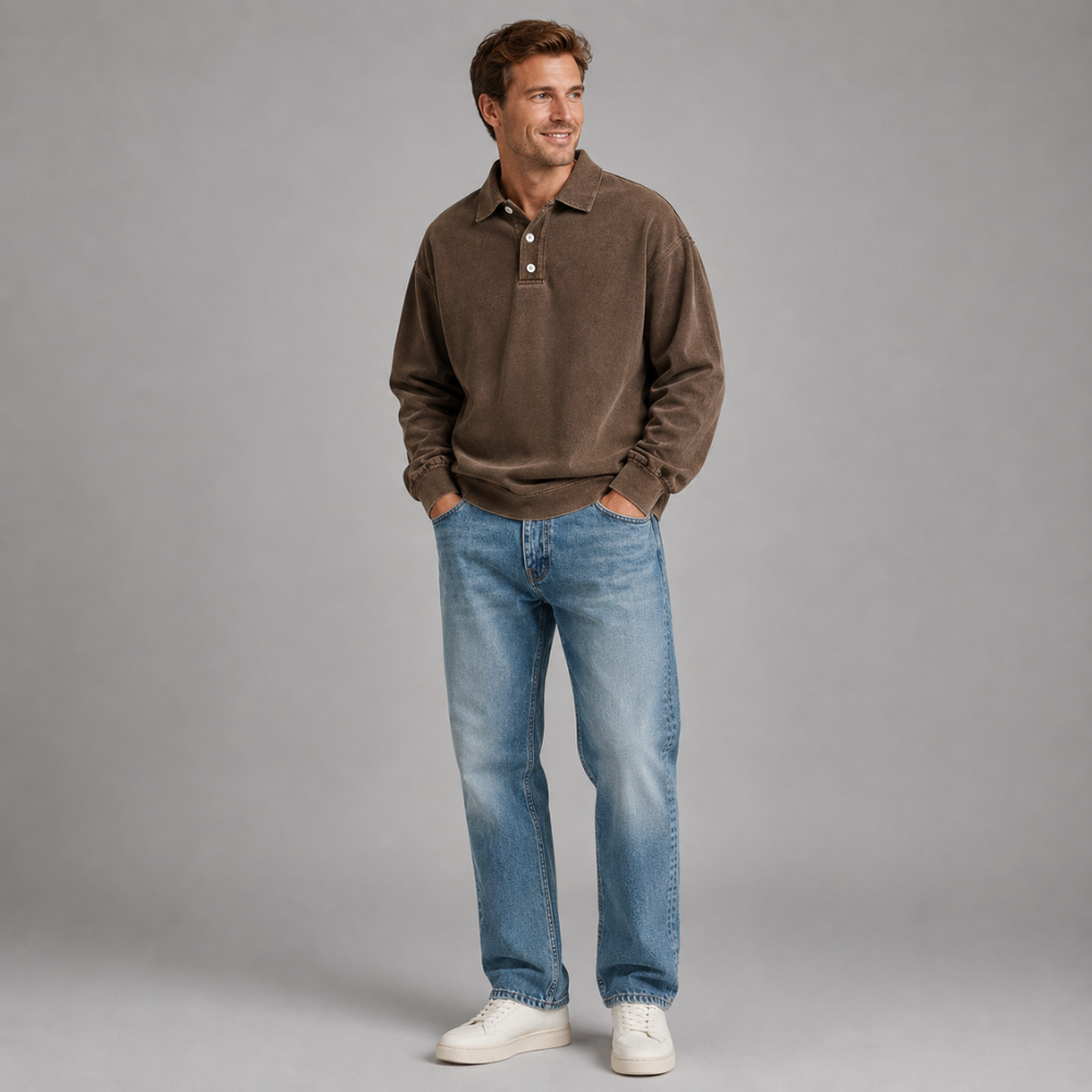 Oliver | Vintage Relaxed-Fit Long Sleeve Polo