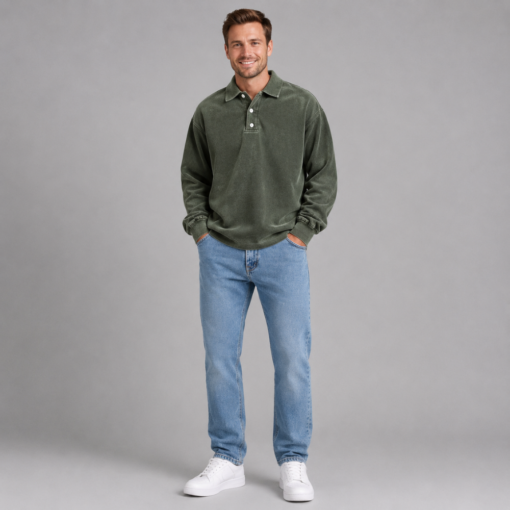 Oliver | Vintage Relaxed-Fit Long Sleeve Polo