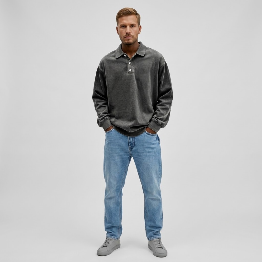 Oliver | Vintage Relaxed-Fit Long Sleeve Polo