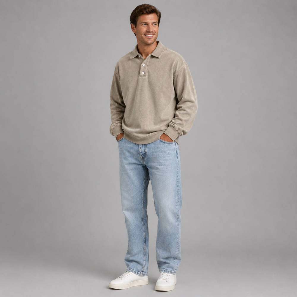 Oliver | Vintage Relaxed-Fit Long Sleeve Polo