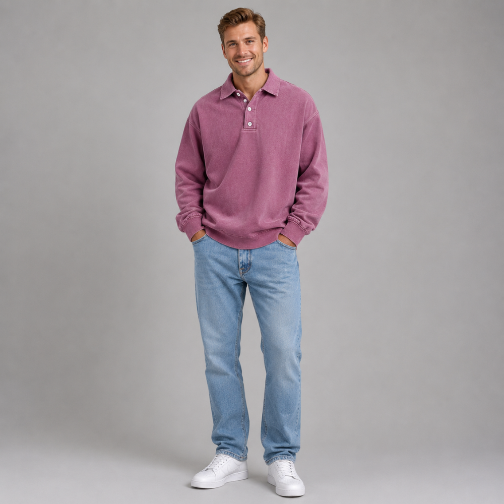 Oliver | Vintage Relaxed-Fit Long Sleeve Polo