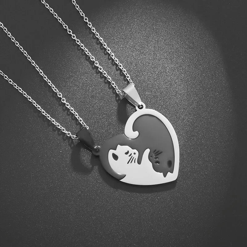 Luna Heart Cat Necklace