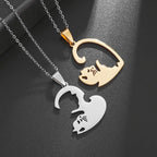 Luna Heart Cat Necklace