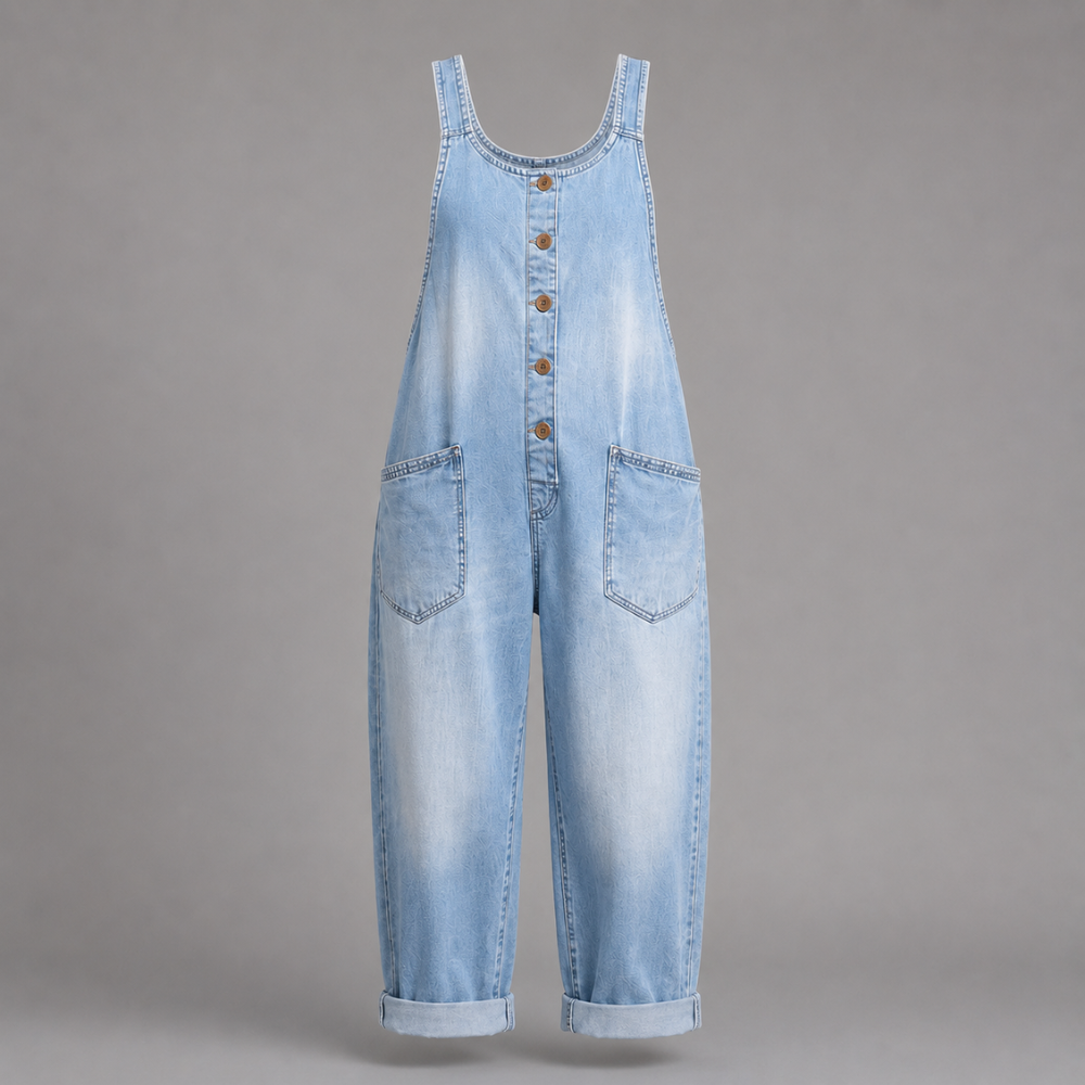 Saylor Washed Denim Overalls