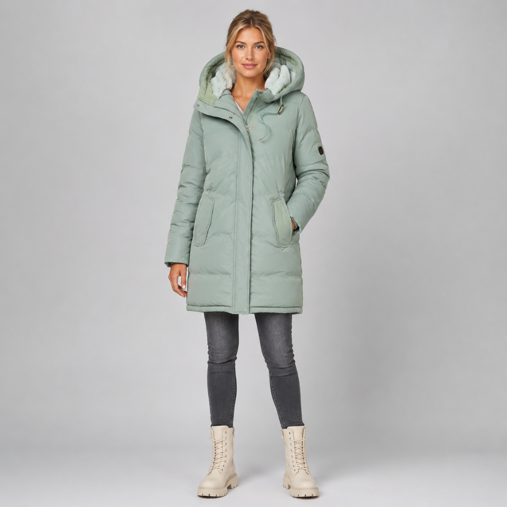 Scarlett | Quilted Fleece-Lined Hooded Parka