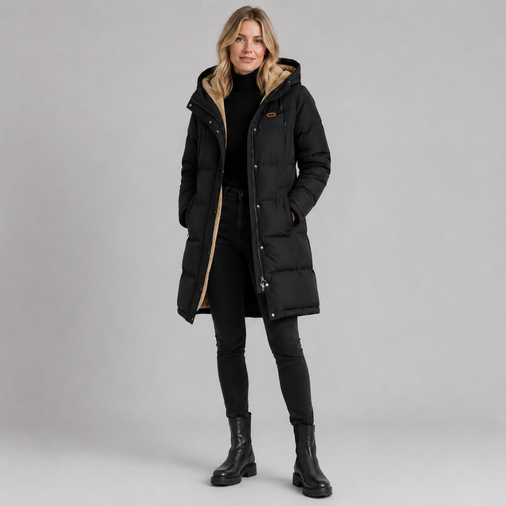 Scarlett | Quilted Fleece-Lined Hooded Parka