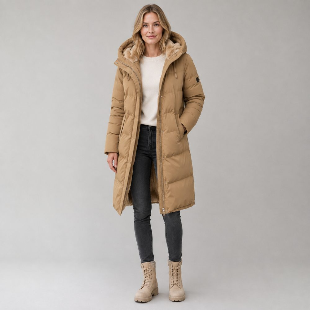 Scarlett | Quilted Fleece-Lined Hooded Parka