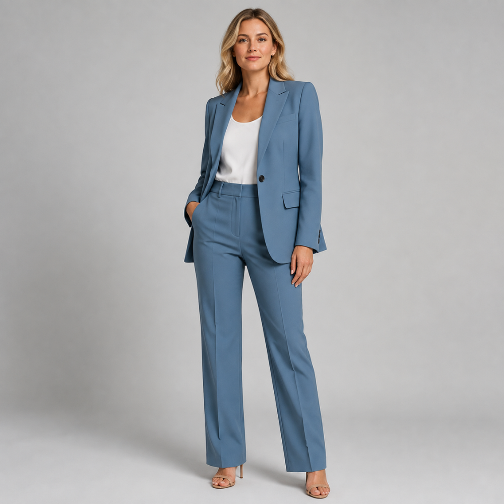 Scarlett | Tailored Blazer & Straight-Leg Suit Set