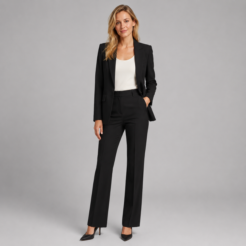 Scarlett | Tailored Blazer & Straight-Leg Suit Set