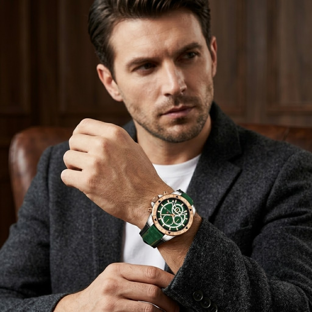 Sebastian Chronograph Leather Watch