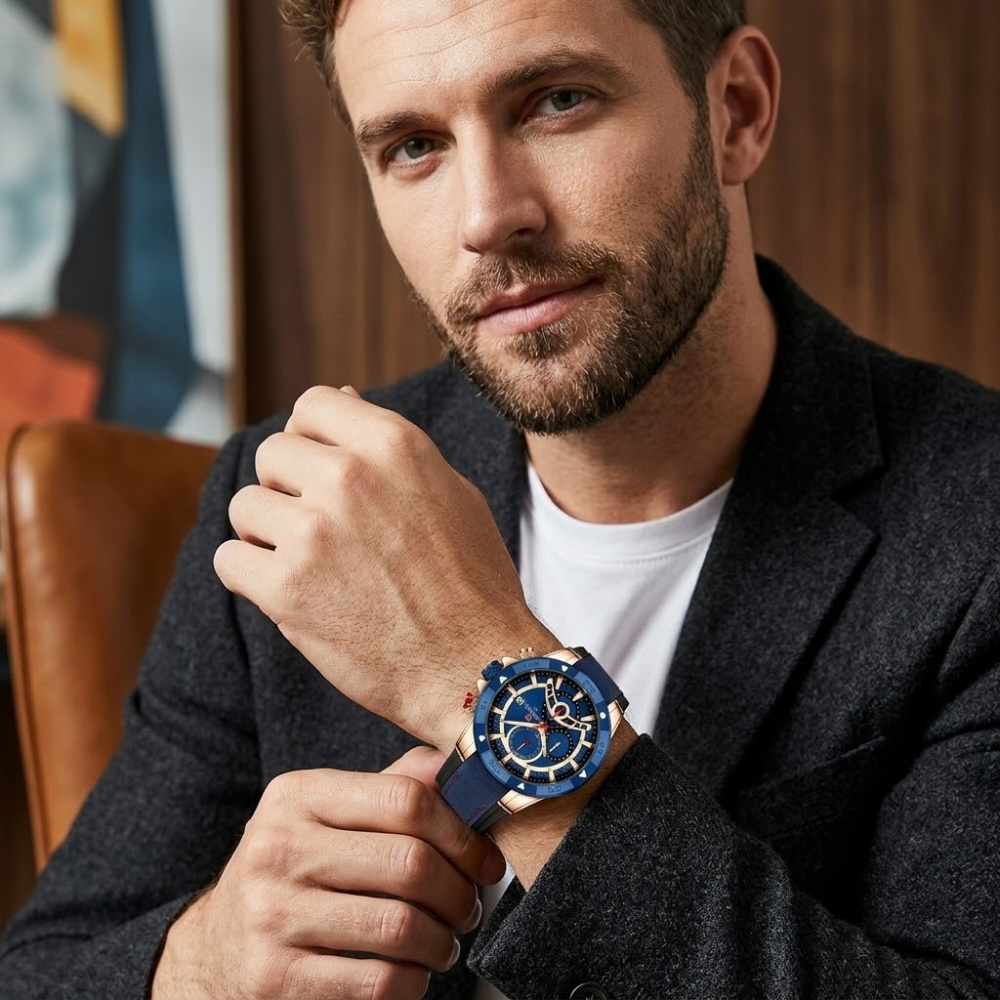 Sebastian Chronograph Leather Watch